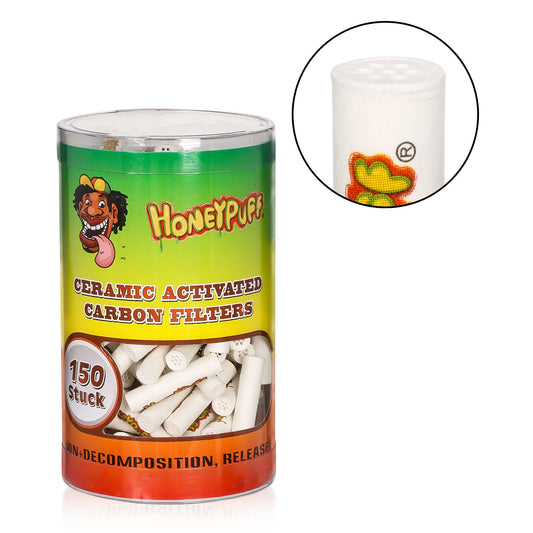 HoneyPuff Aktivkohle Filter Tips - 6mm | 150 Stück | Premium Rauchfilter