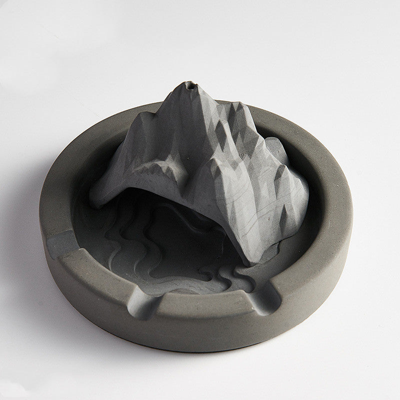 Rauchender Deko-Zylinder - Handmade Zement Aschenbecher | Tischdeko für Restaurant & Zuhause