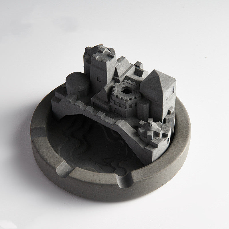 Rauchender Deko-Zylinder - Handmade Zement Aschenbecher | Tischdeko für Restaurant & Zuhause