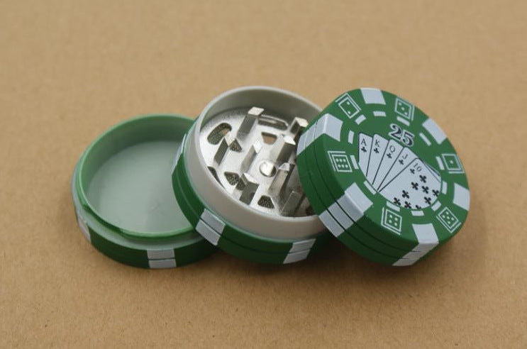 Poker Chip Mini Grinder- 3-teilige Metall Grinder