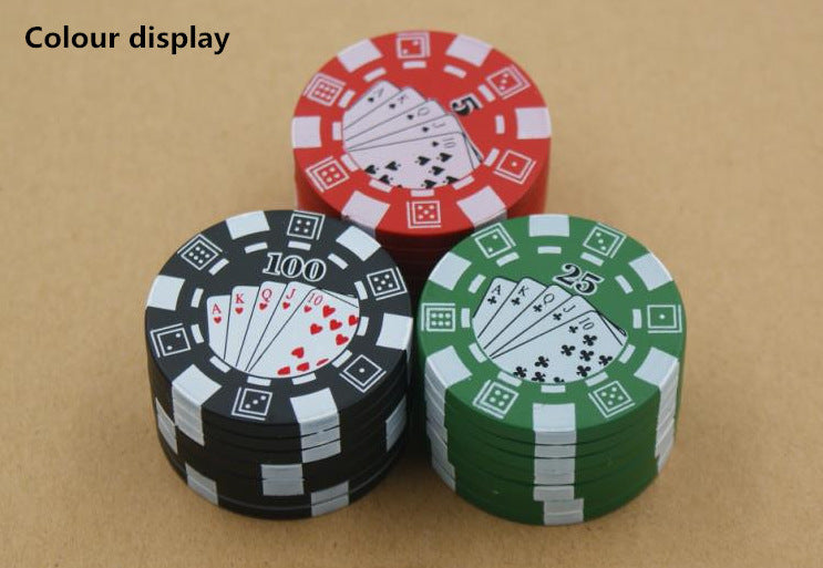 Poker Chip Mini Grinder- 3-teilige Metall Grinder