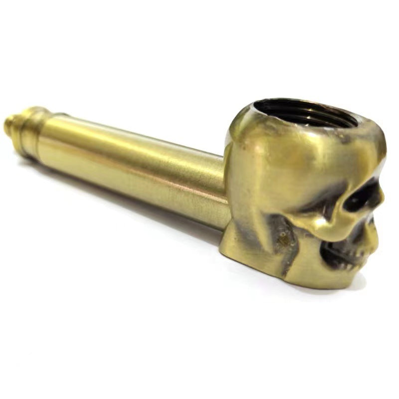 Mini Totenkopf Pfeife - Metall Smoking Pipe