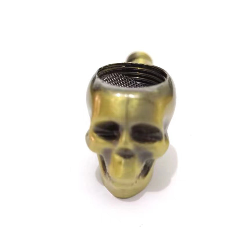Mini Totenkopf Pfeife - Metall Smoking Pipe