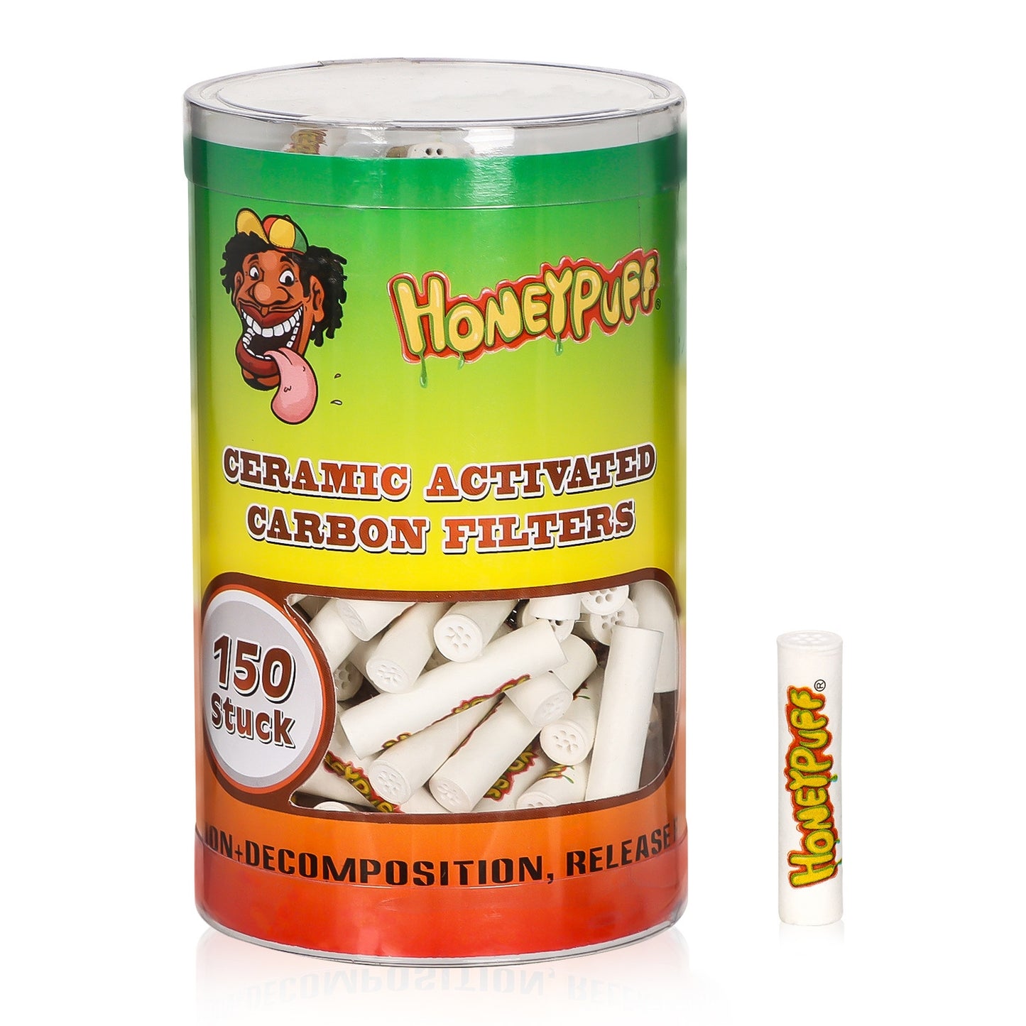 HoneyPuff Aktivkohle Filter Tips - 6mm | 150 Stück | Premium Rauchfilter